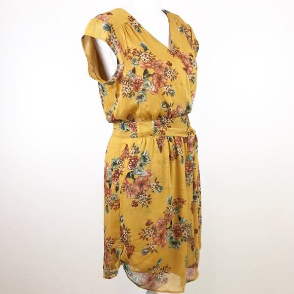NWT DR2 Daniel Rainn Floral Print Wrap Dress - Picture 3 of 8